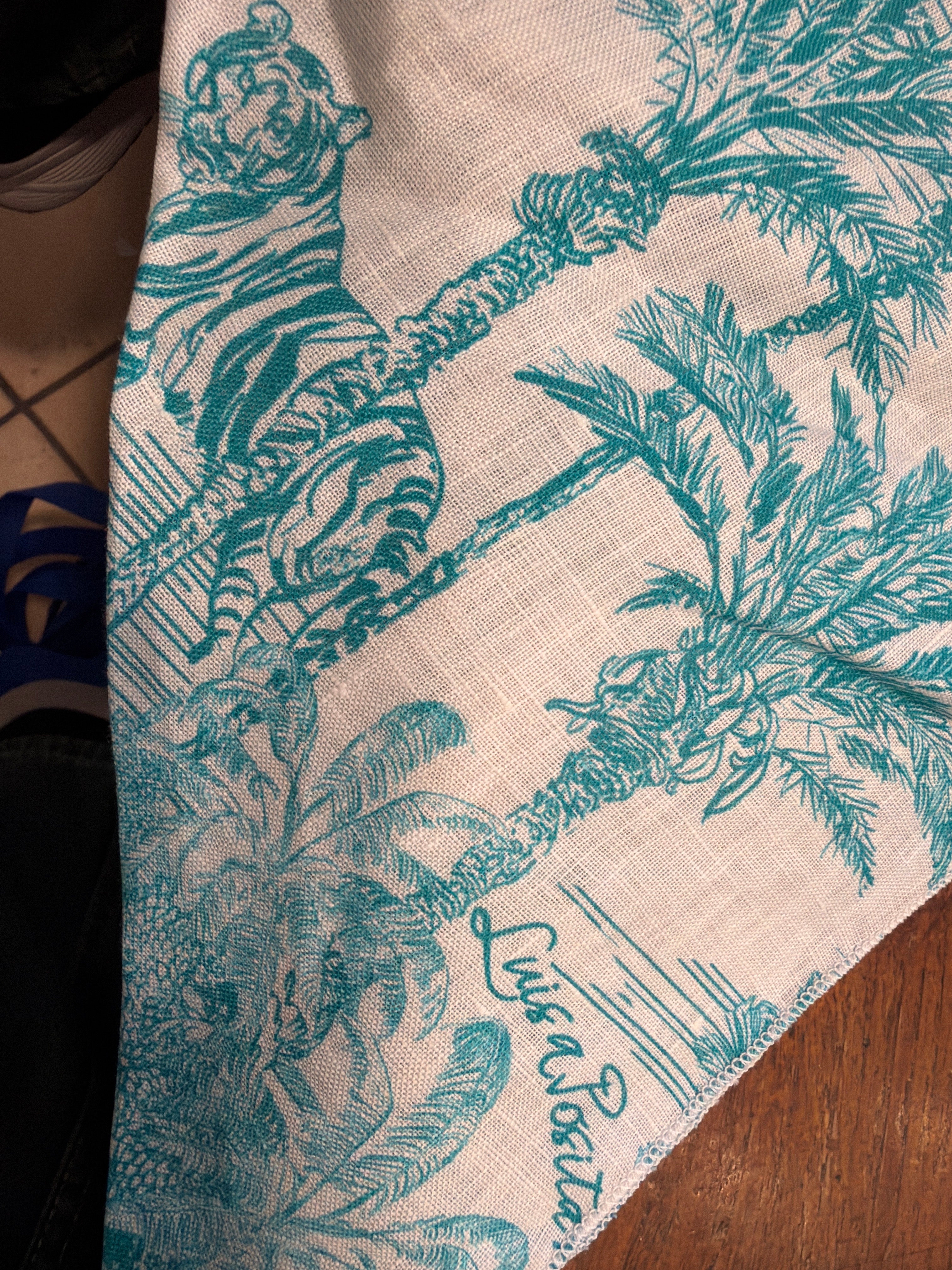 Bandana Lino stampa Tiffany adoro