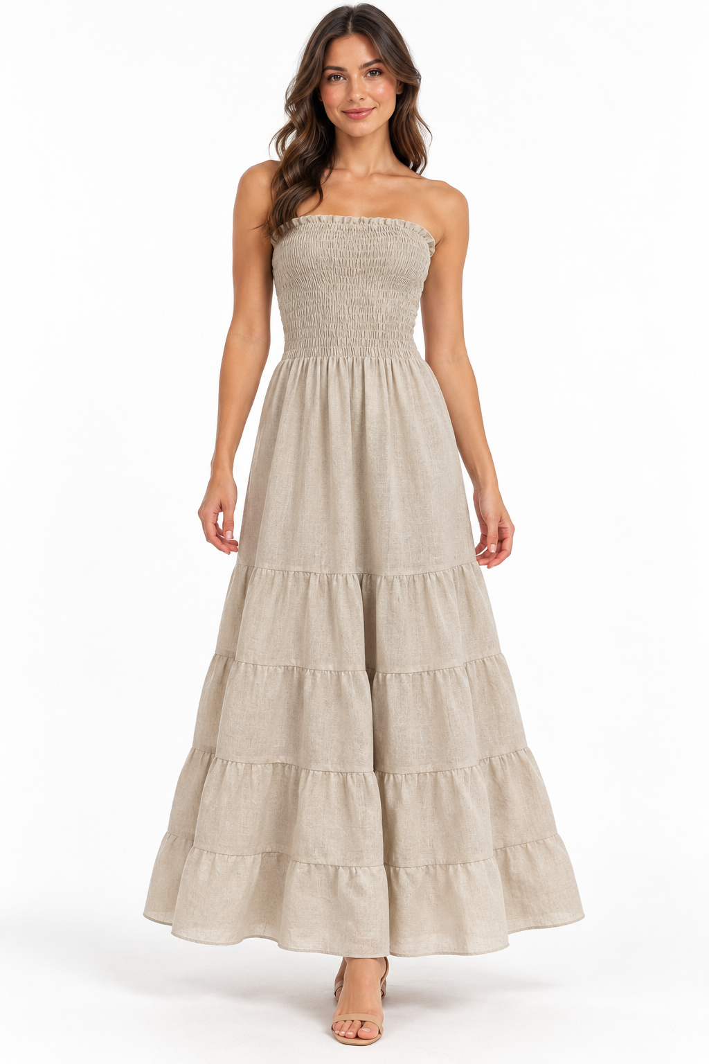 Abito Totarone in lino beige