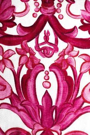 Short Lycra Dress with Blue Painting Print