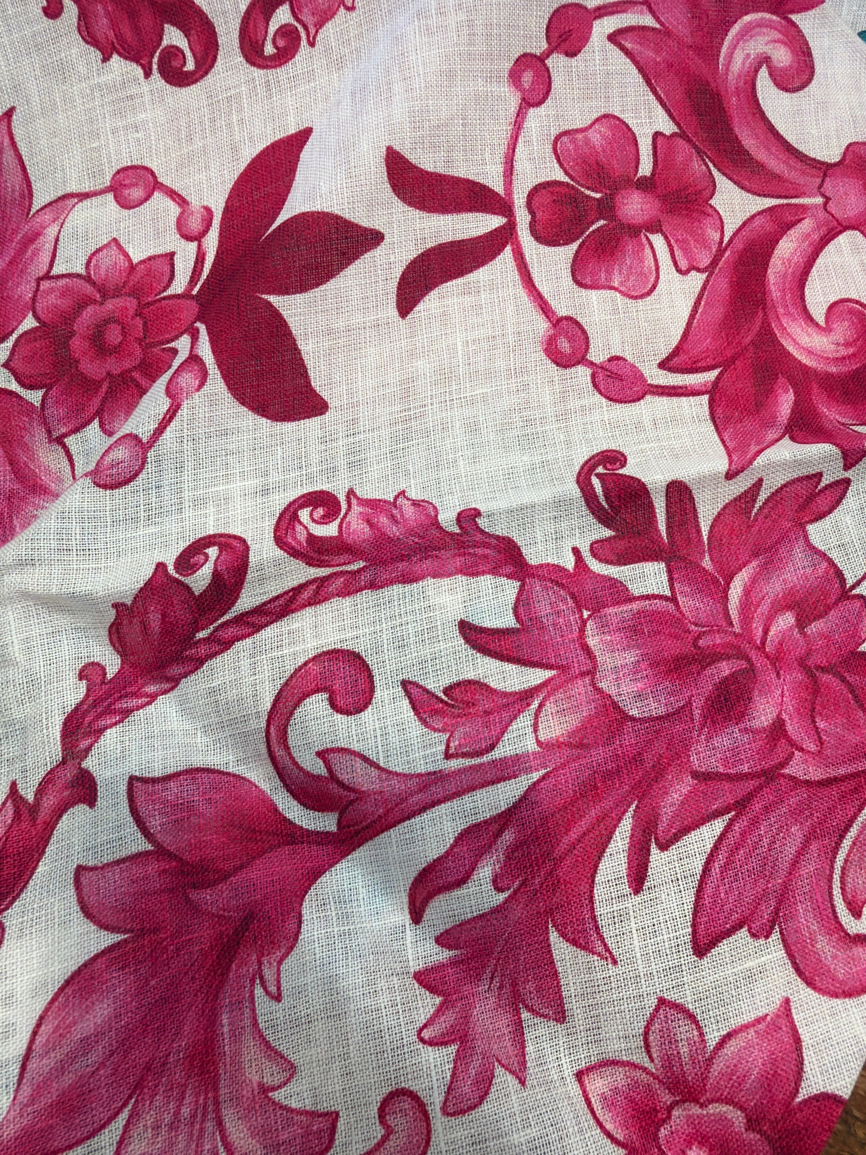 Cappello paglia stampa ramo rosa