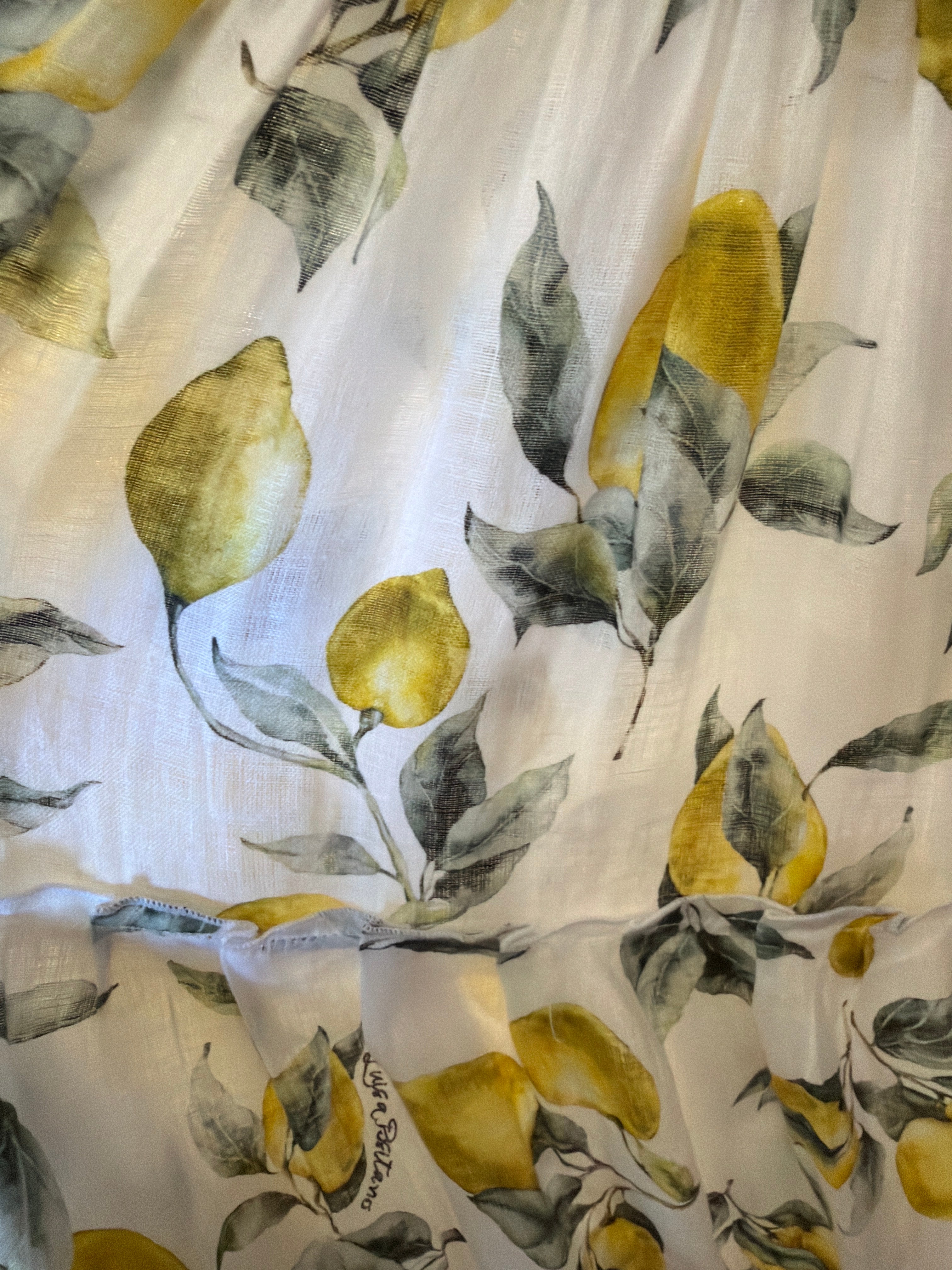 Abito Nerea in lino stampa limoni