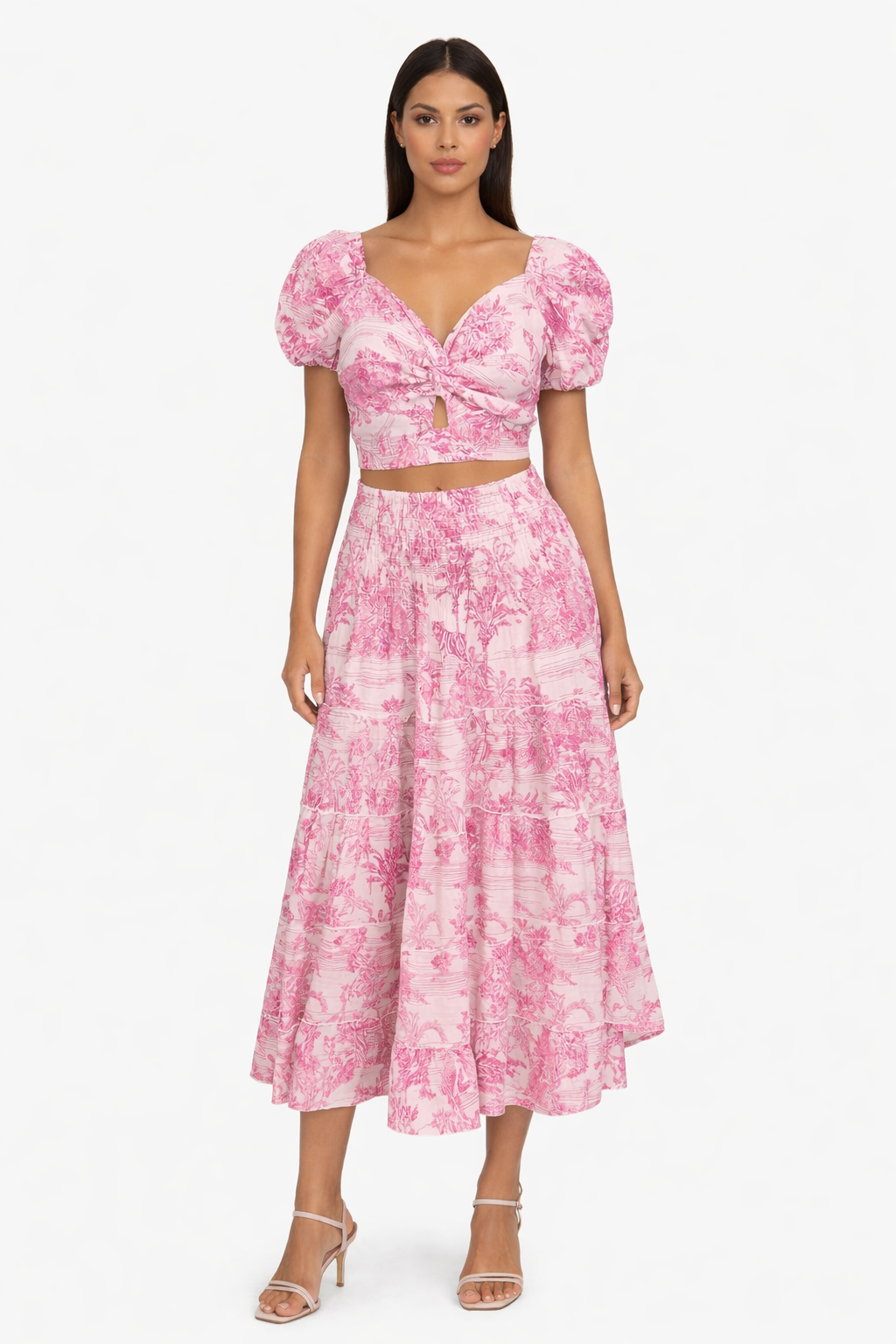 Completo top ciclamino e gonna hedy adoro rosa