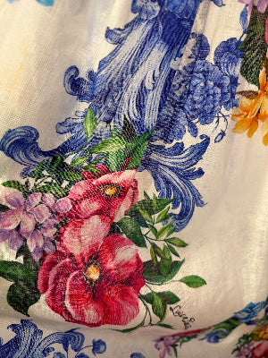 Abito Ornella lungo in lino stampa Arte