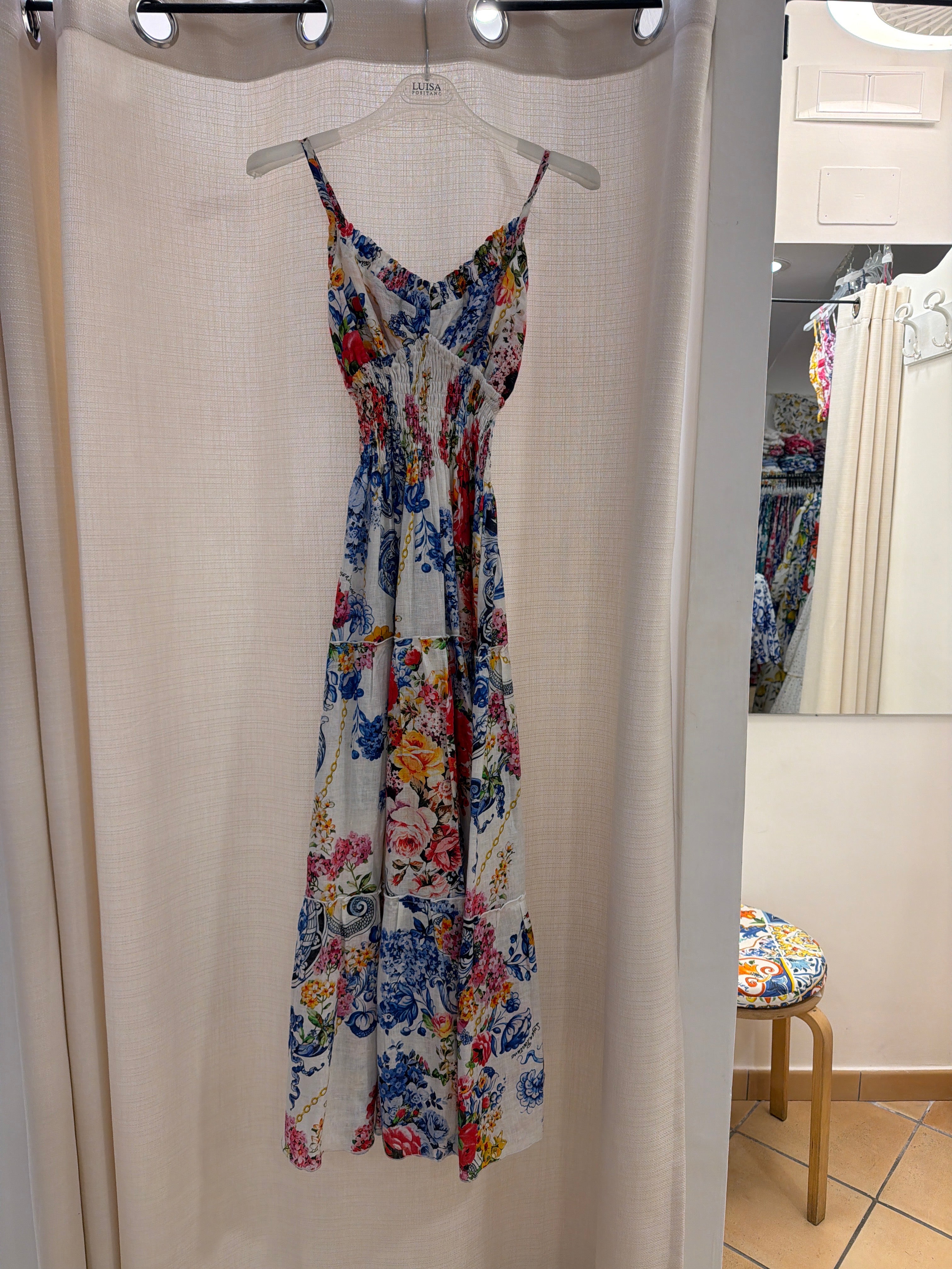 Abito Ornella in lino stampa Camilla