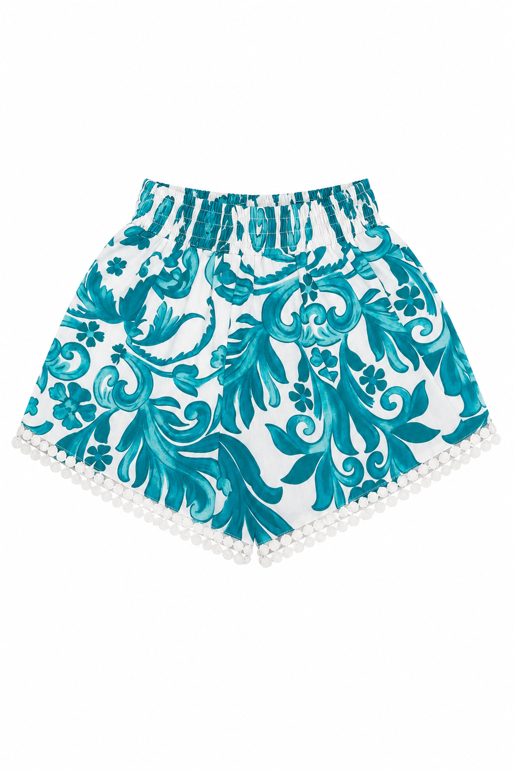 Pantaloncini Mimi in lino stampa Ramo verde