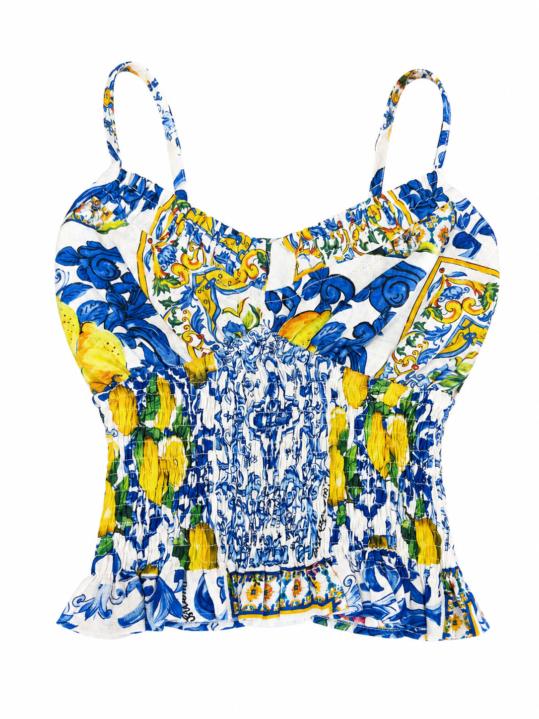Top Ornella in lino stampa Mix