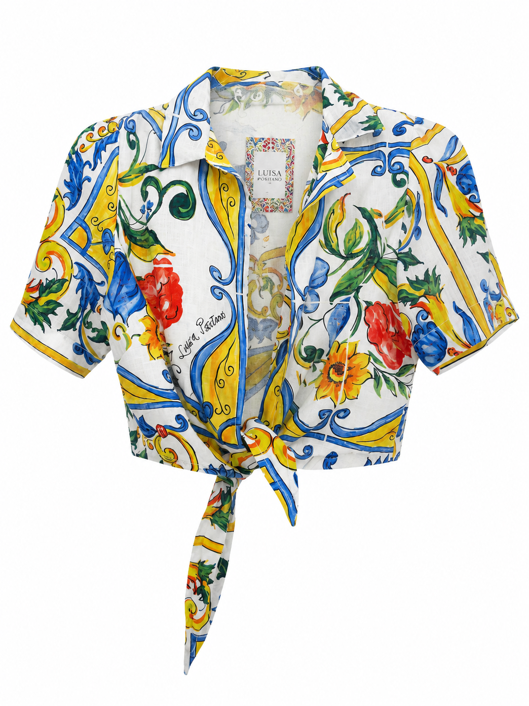 Top Bali in lino stampa Positano taglia xs /s
