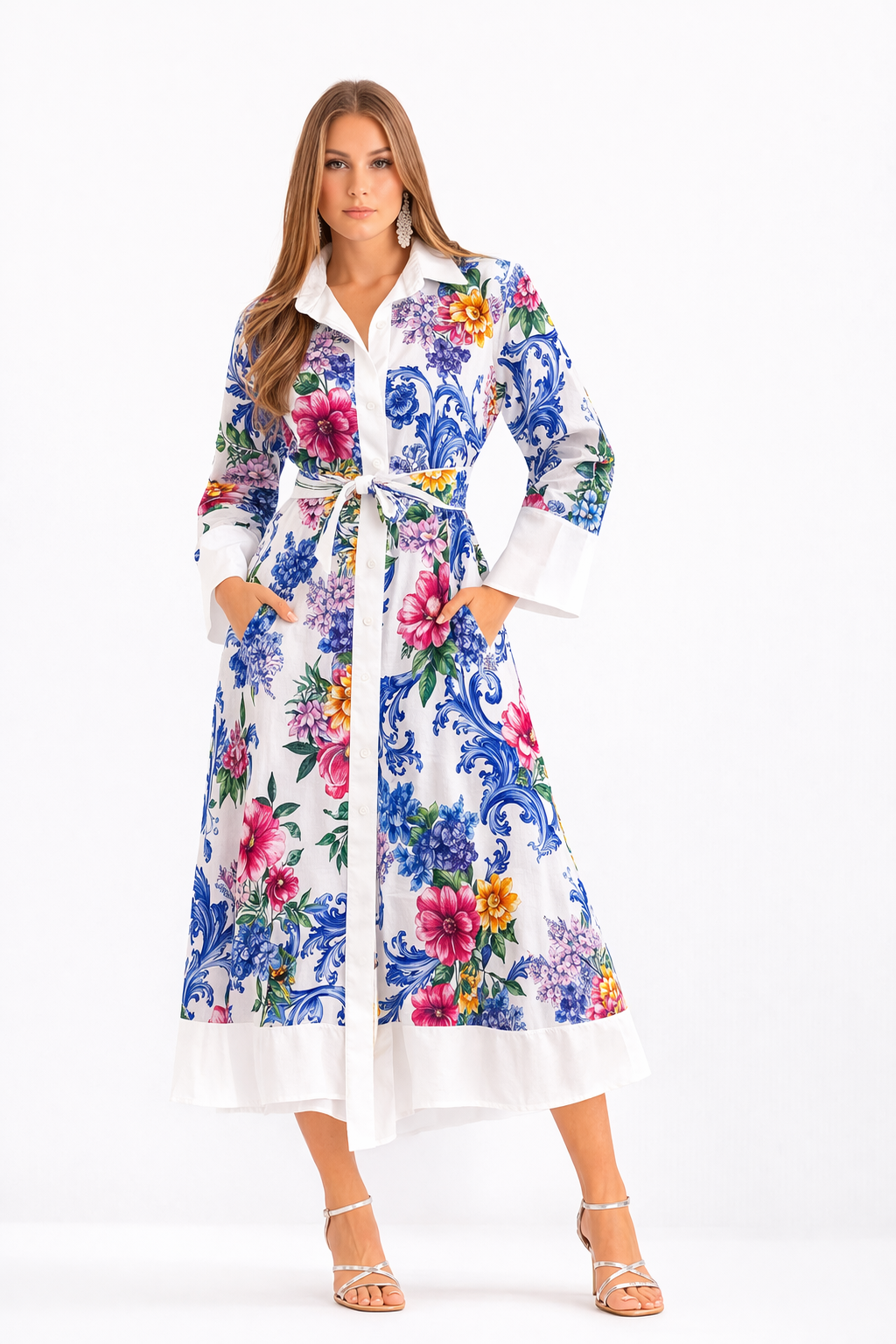 Abito Asal in lino stampa Arte