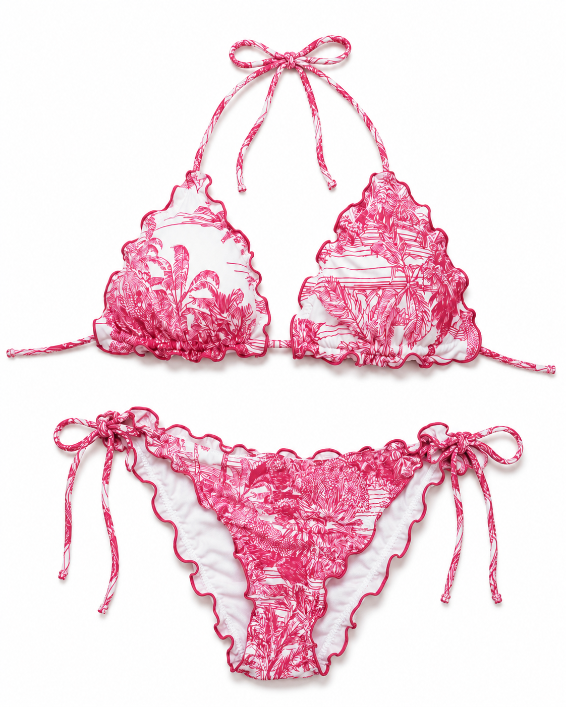 Adoro Ruffled Bikini pink