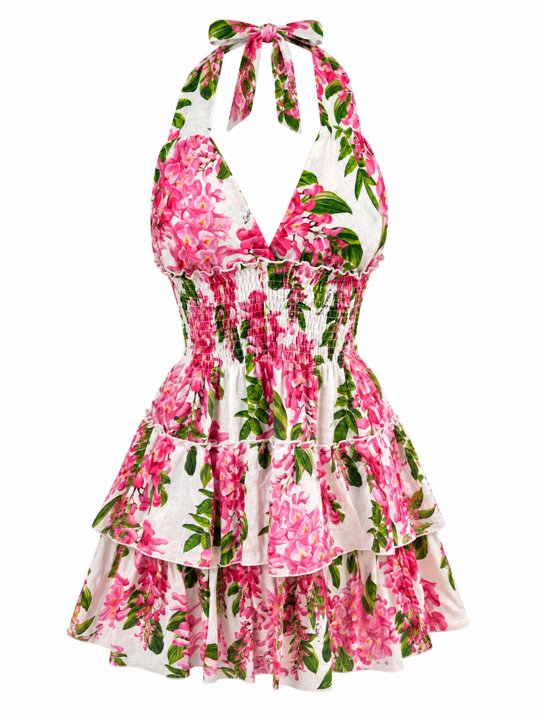Melon wisteria fuchsia in linen