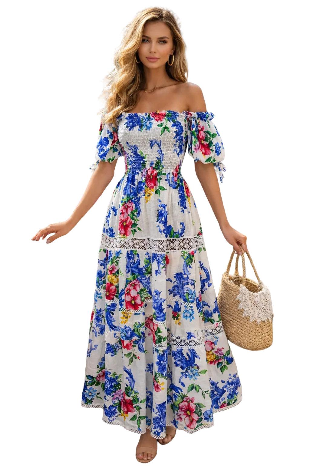 Austria dress in linen with art print
