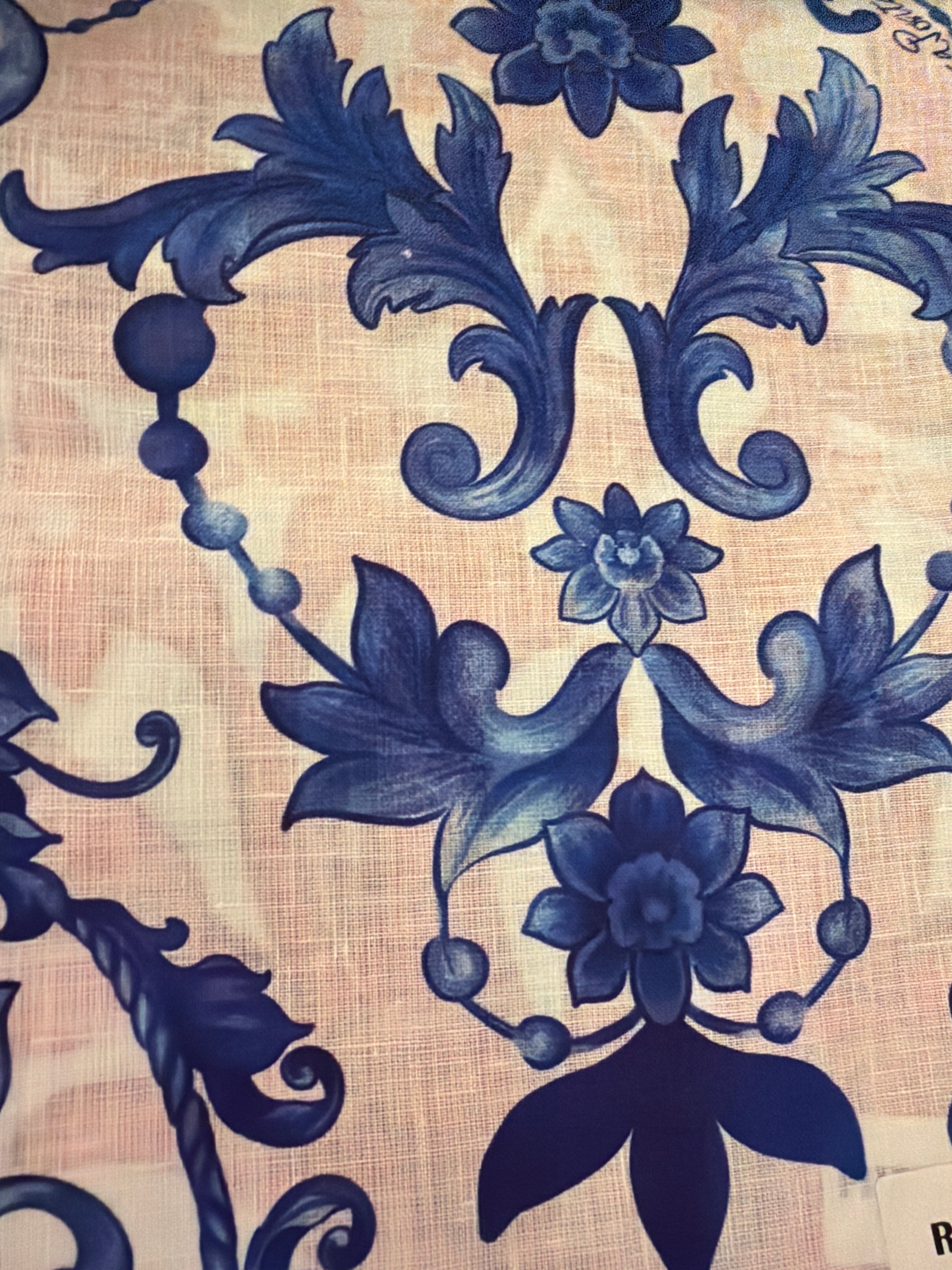 Esmeralda skirt in blue Branch print linen