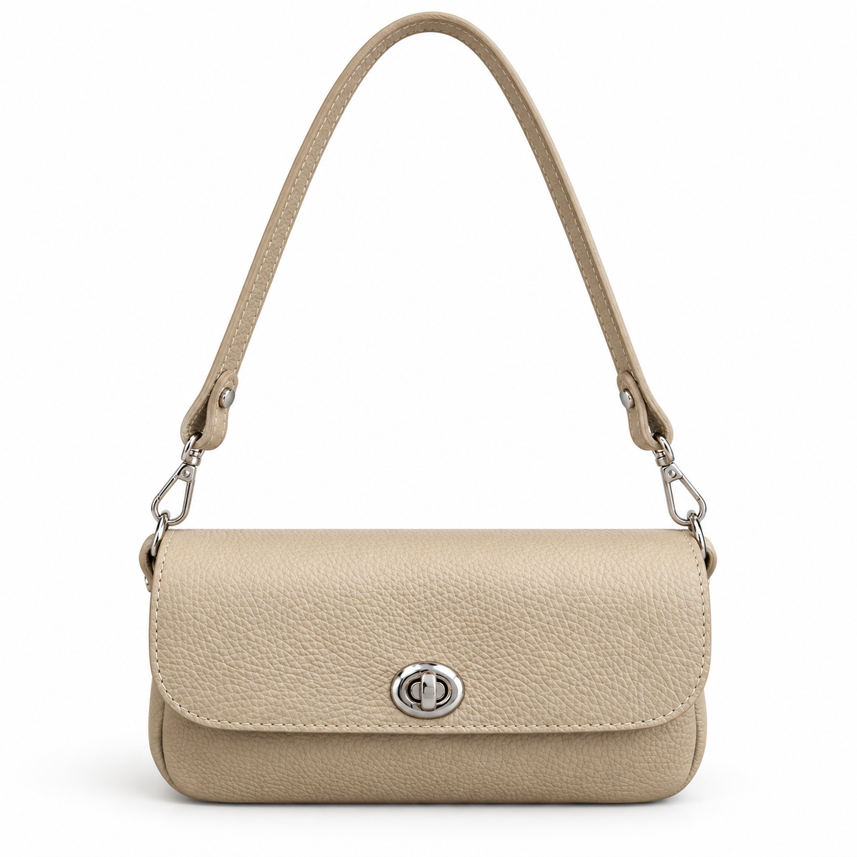 Borsa Francesca in pelle beige