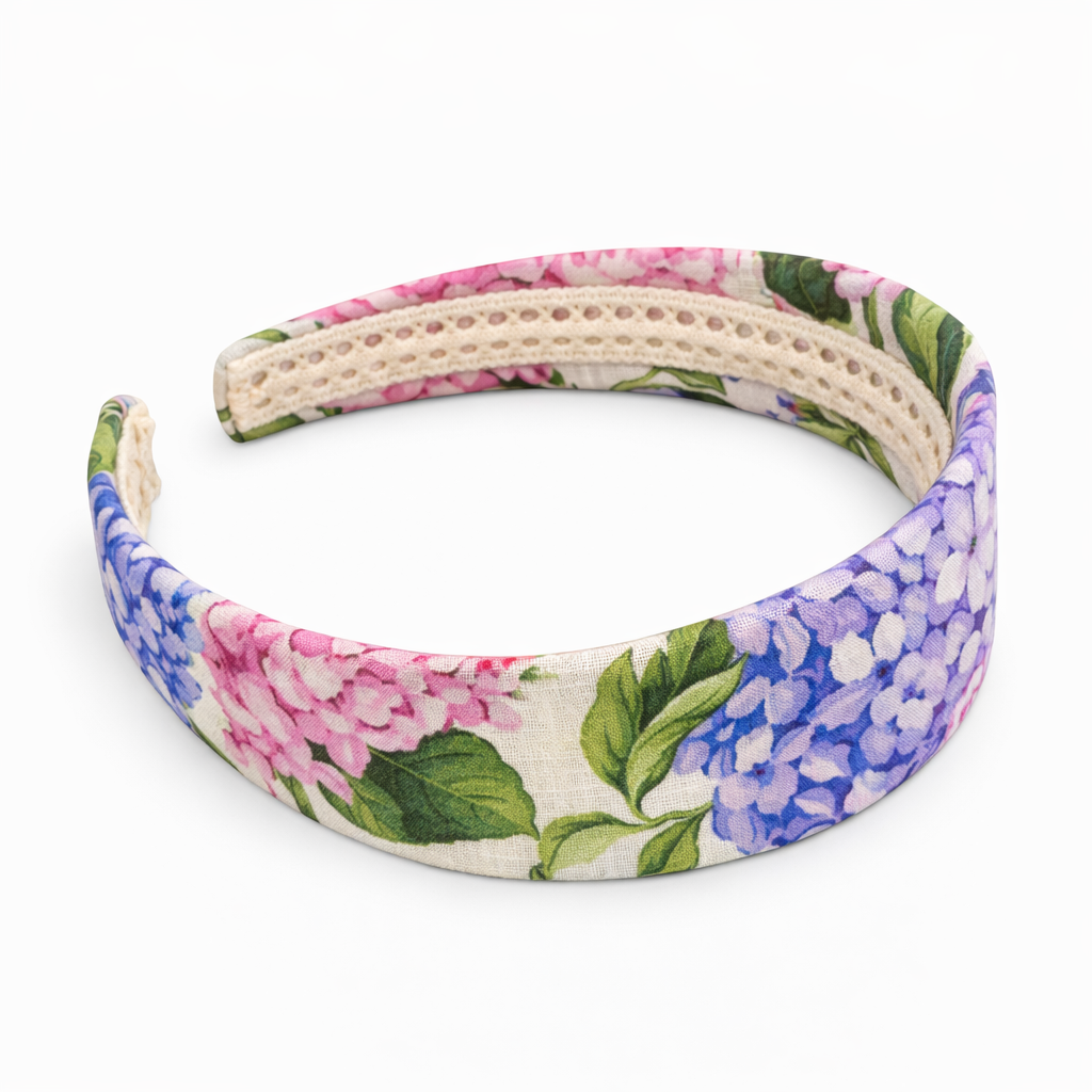 Cerchietto capelli stampa ortensia
