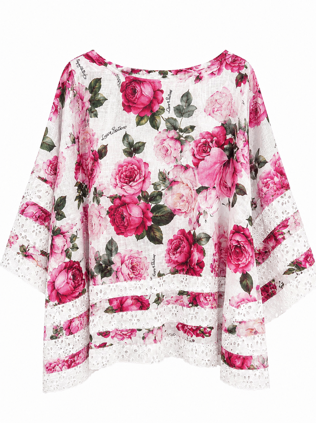 Casacca Luisa one size big stampa rose
