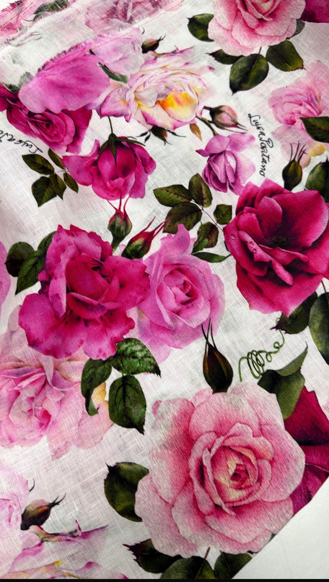 Completo top orione e mini gonna in lino stampa Pittura rosa