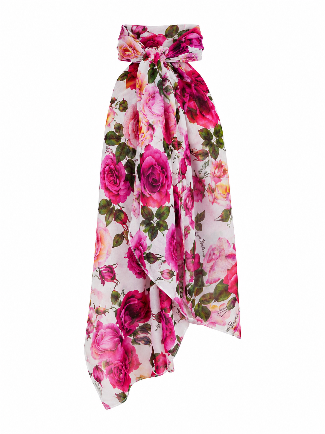 Pareo chiffon stampa rose in viscosa