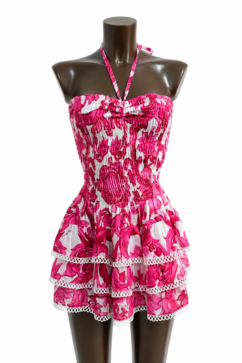 Totano Love Dress in Pink Painting print linen