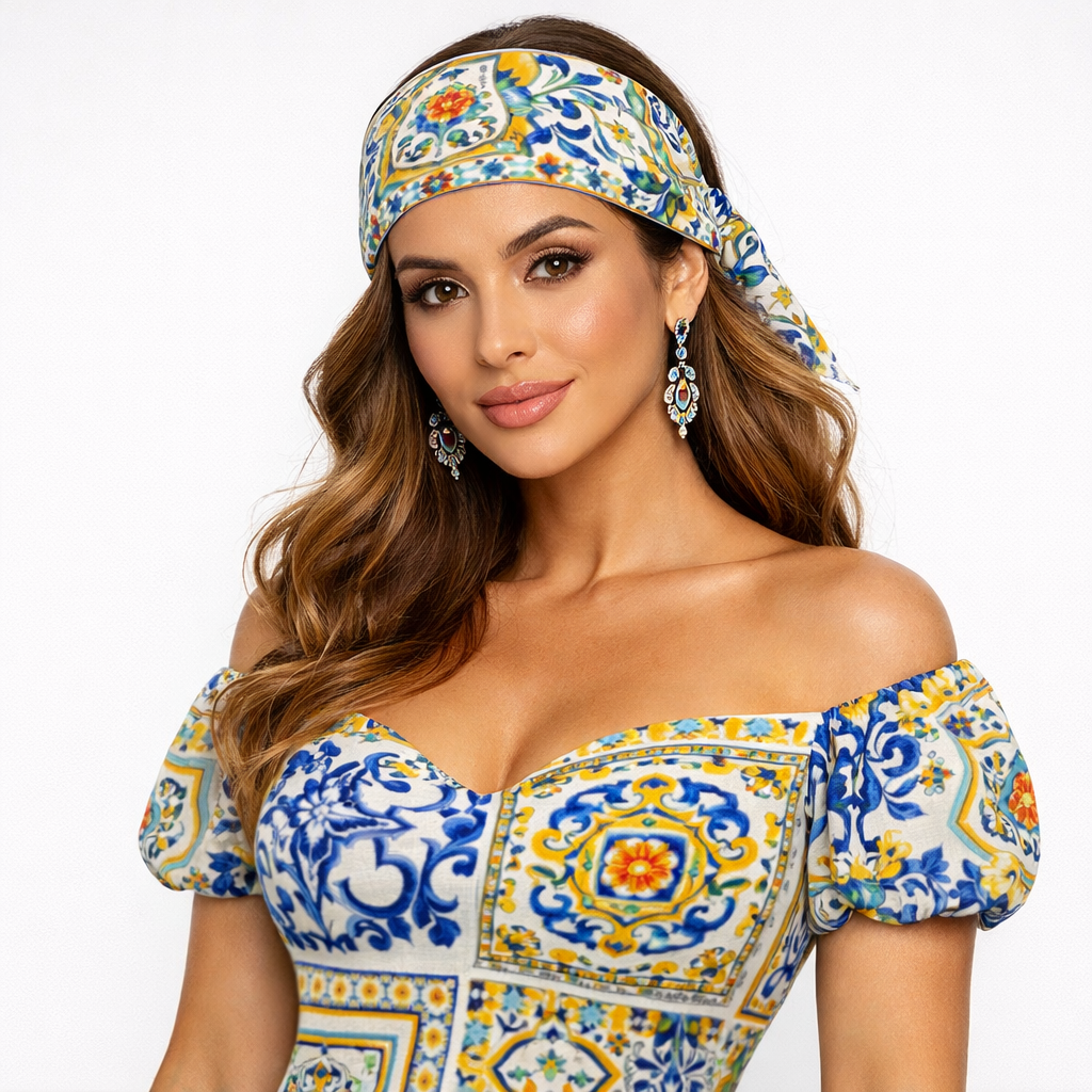 Bandana Lino stampa mix