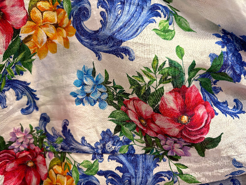 Austria linen dress with art print