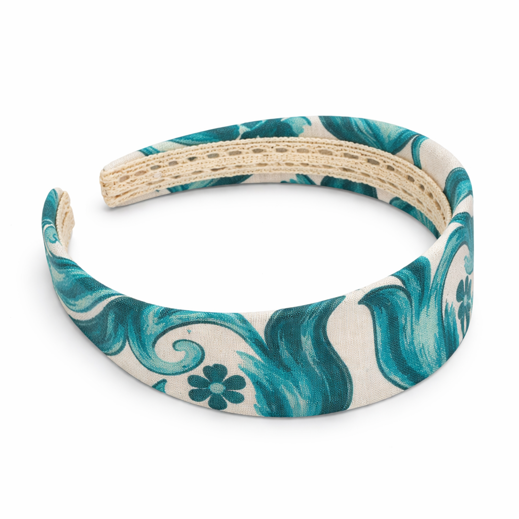 Cerchietto capelli stampa ramo verde