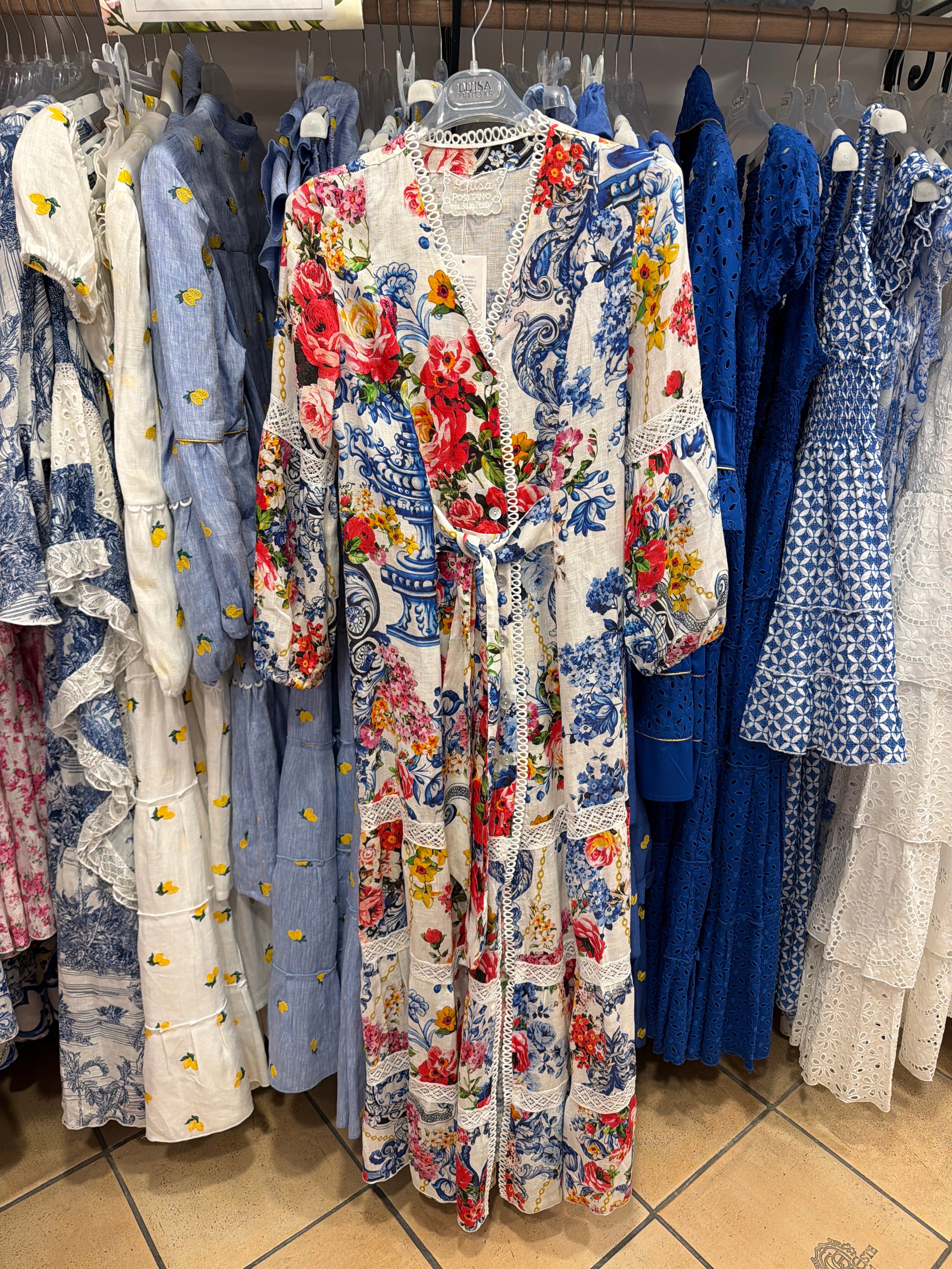 Abito Star in lino stampa Camilla