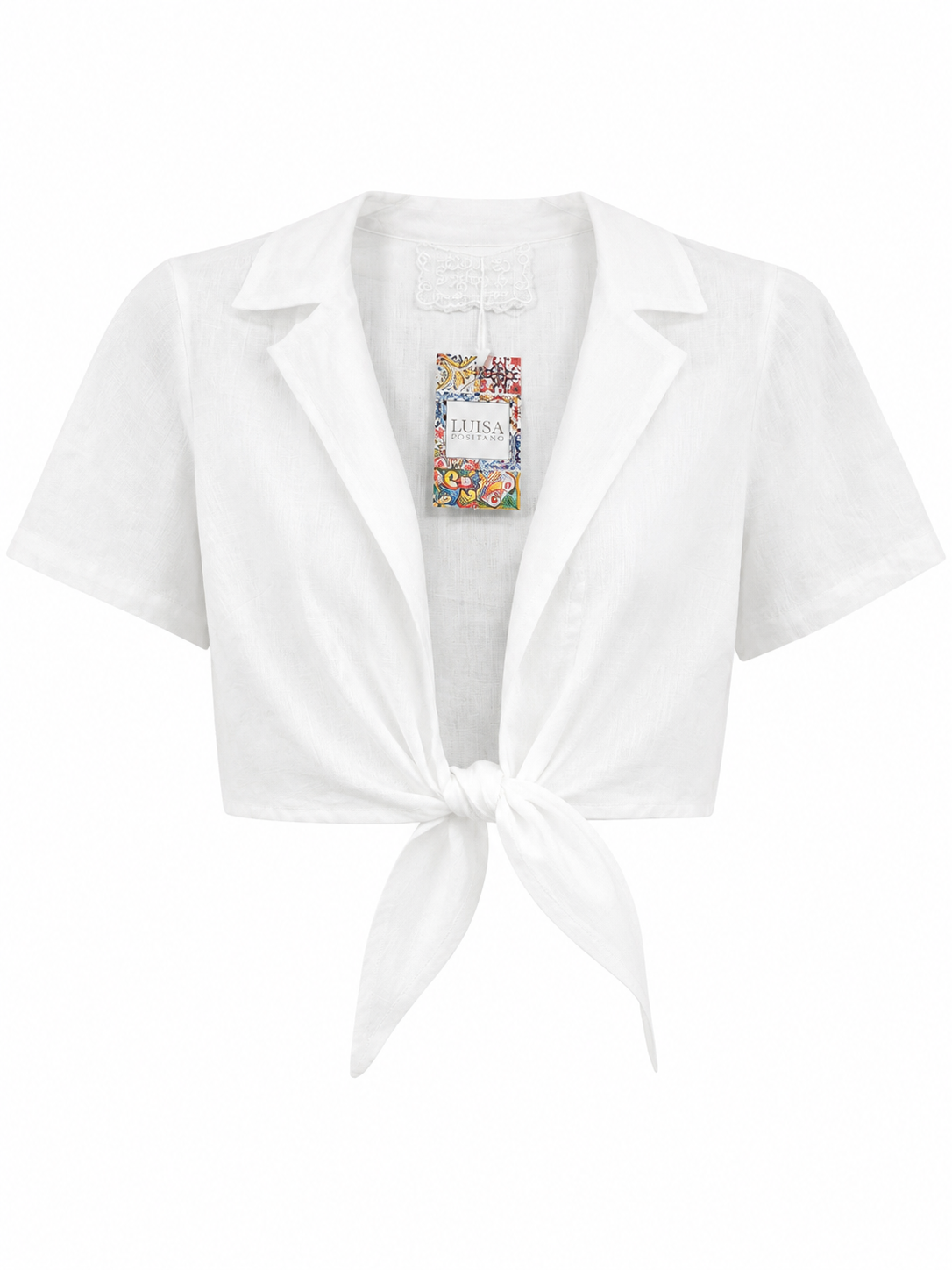 Top Bali in lino    taglia xs /s bianco