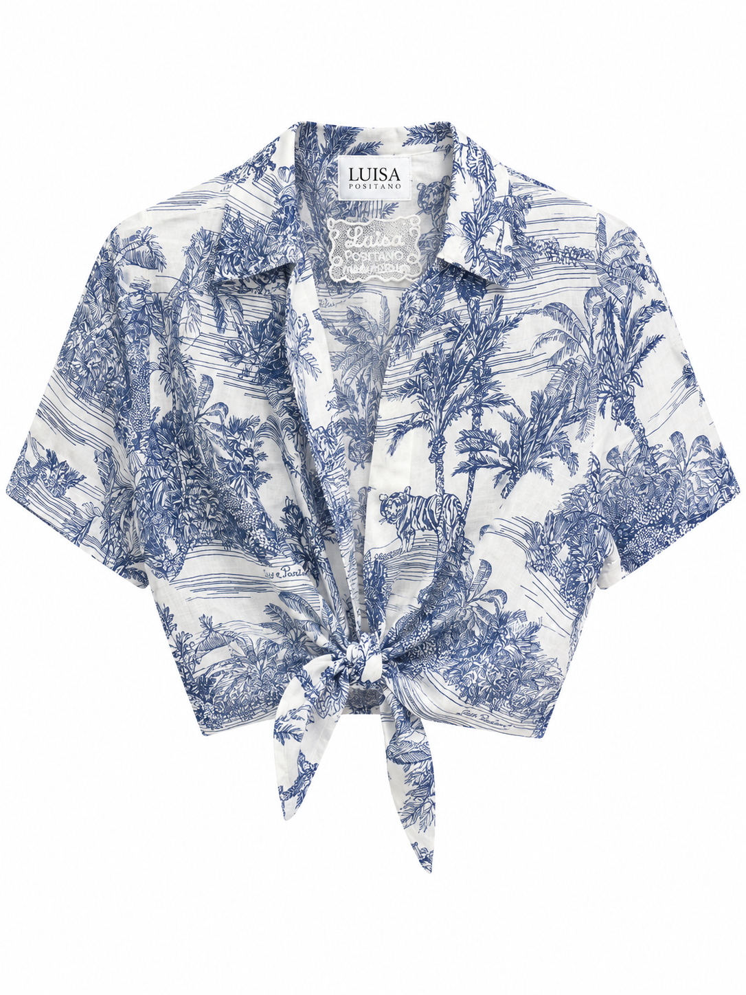 Top Bali in lino stampa taglia xs /s