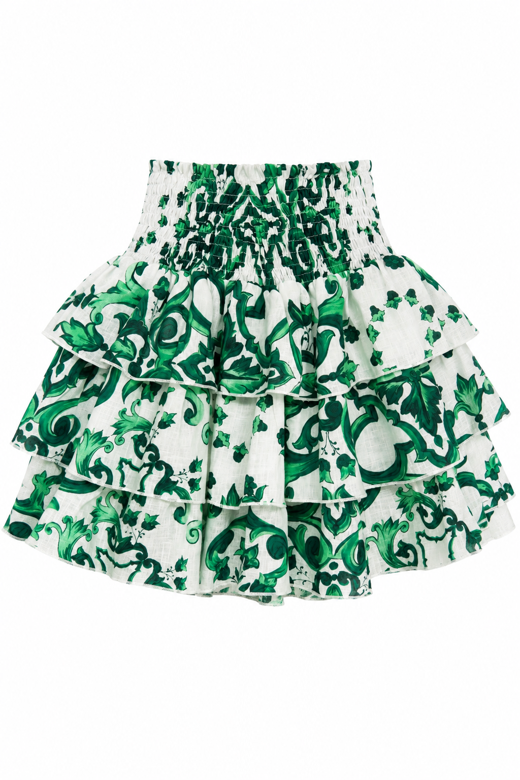 Minigonna Daisy in lino Ravello verde
