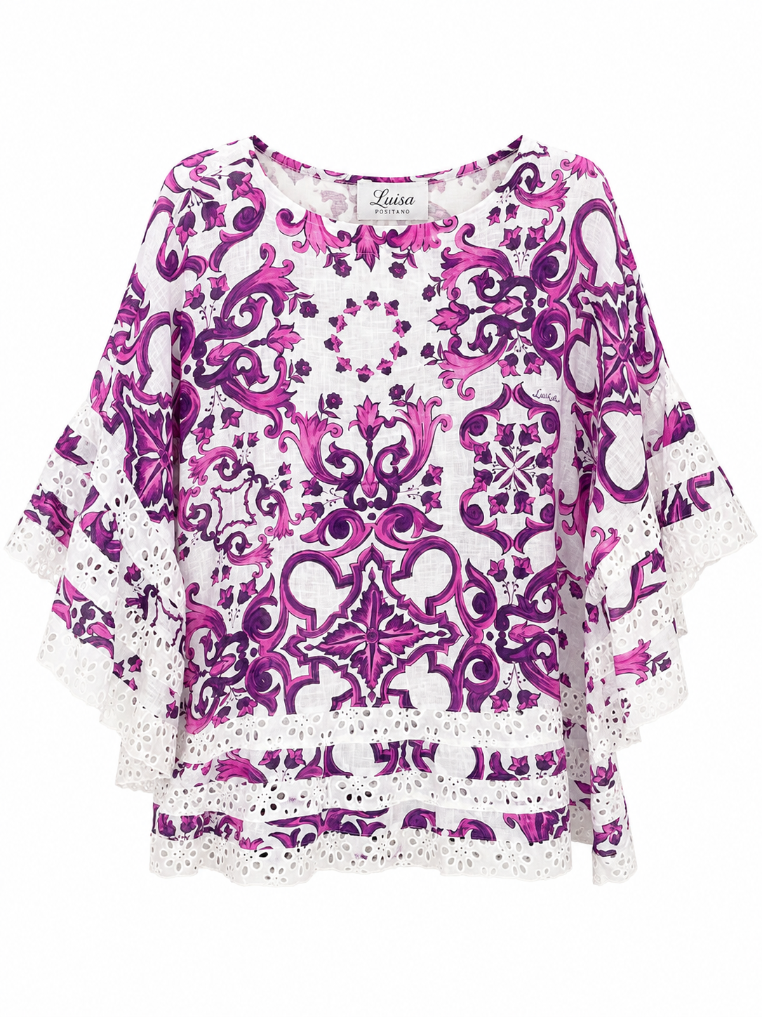 Casacca Luisa one size big stampa Ravello viola