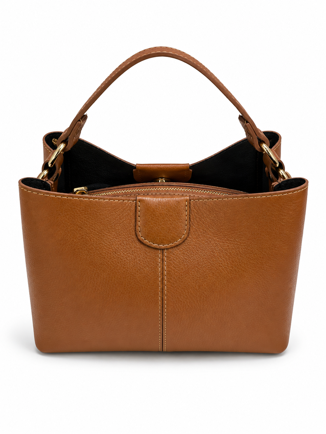 Borsa in pelle cognac