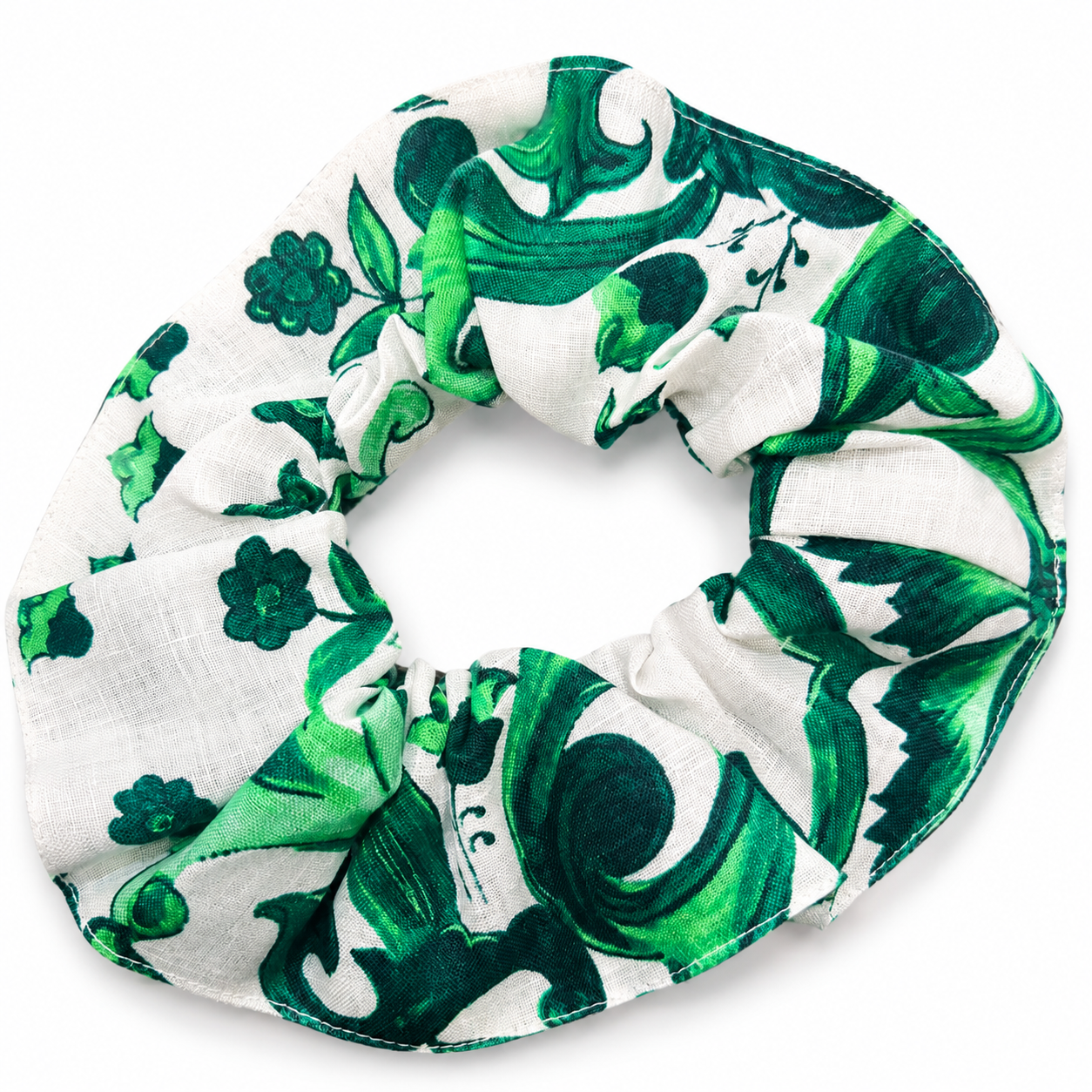 Scrunchies stampa Ravello verde