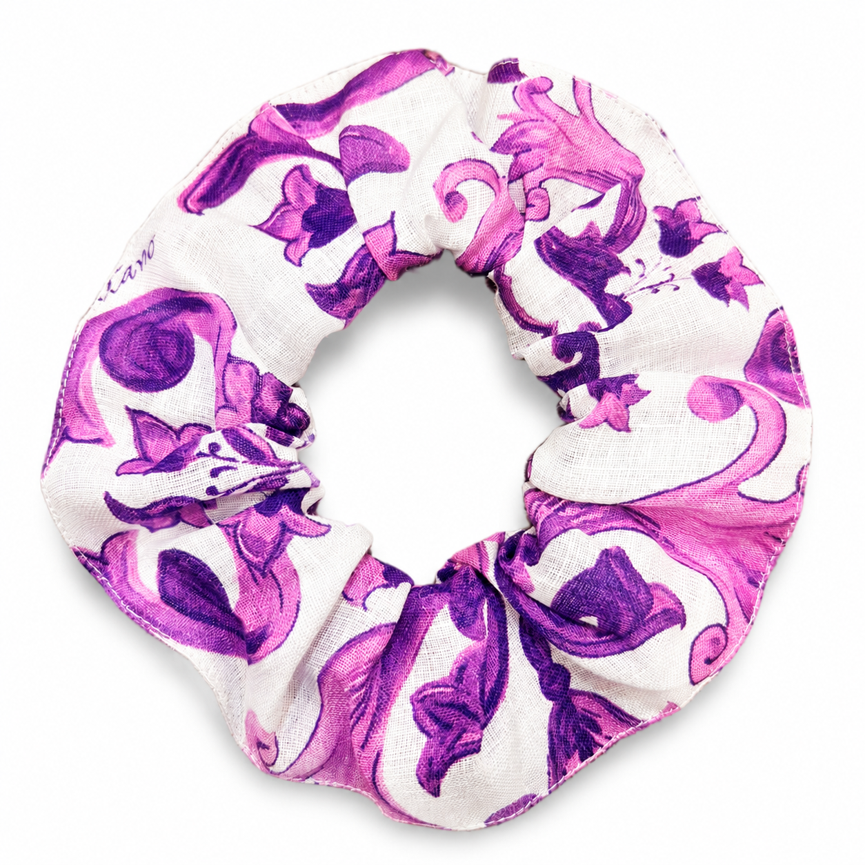 Scrunchies stampa Ravello viola