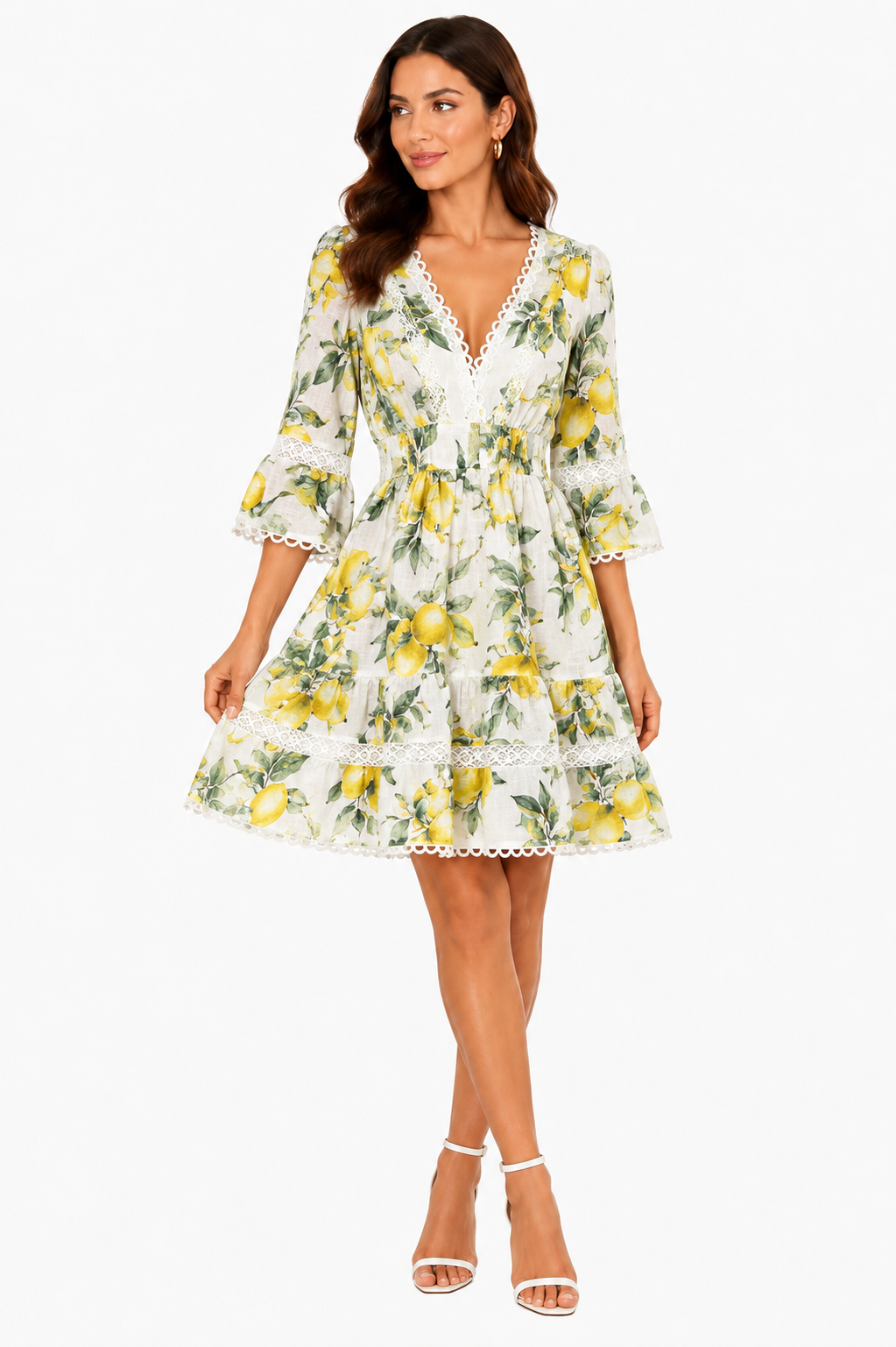 Veleno linen lemons dress