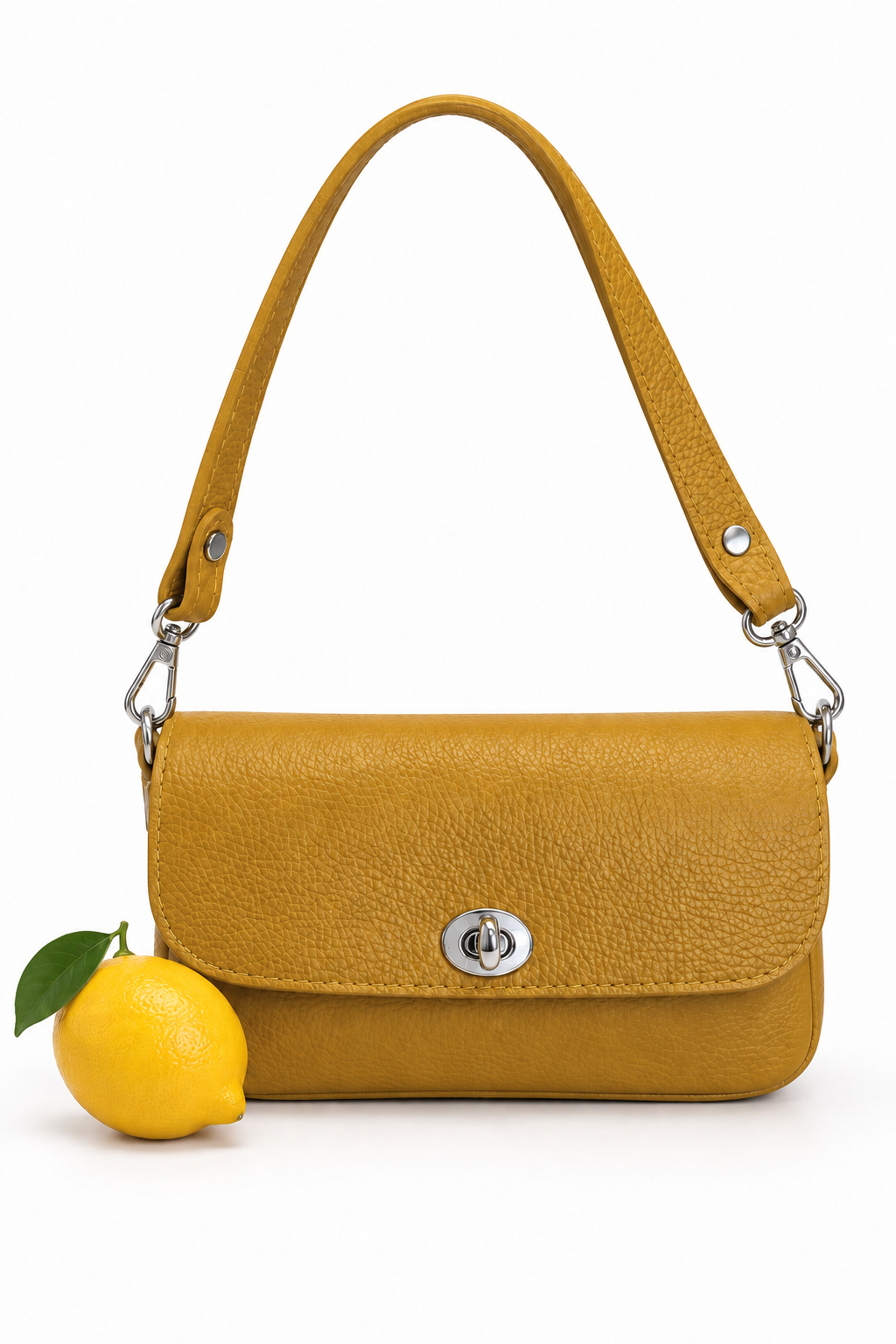 Borsa Francesca in pelle senape