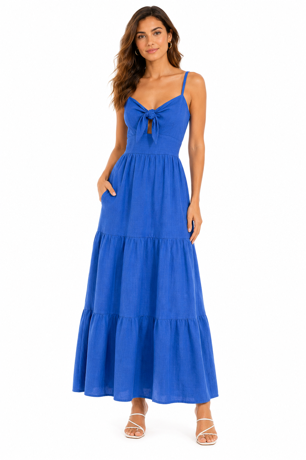Abito Danica in lino colore blu