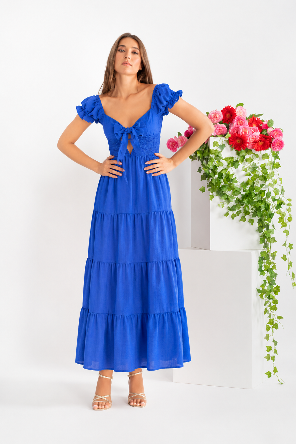 Abito Fresella in lino blu