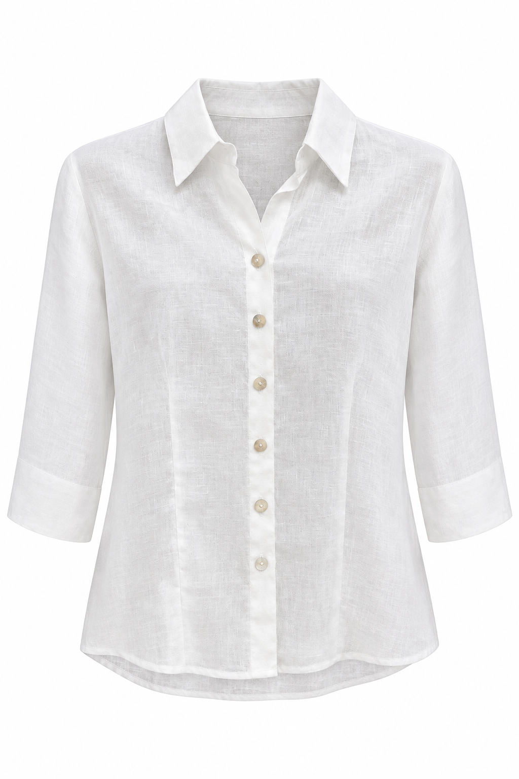 Camicia Nara in lino bianco