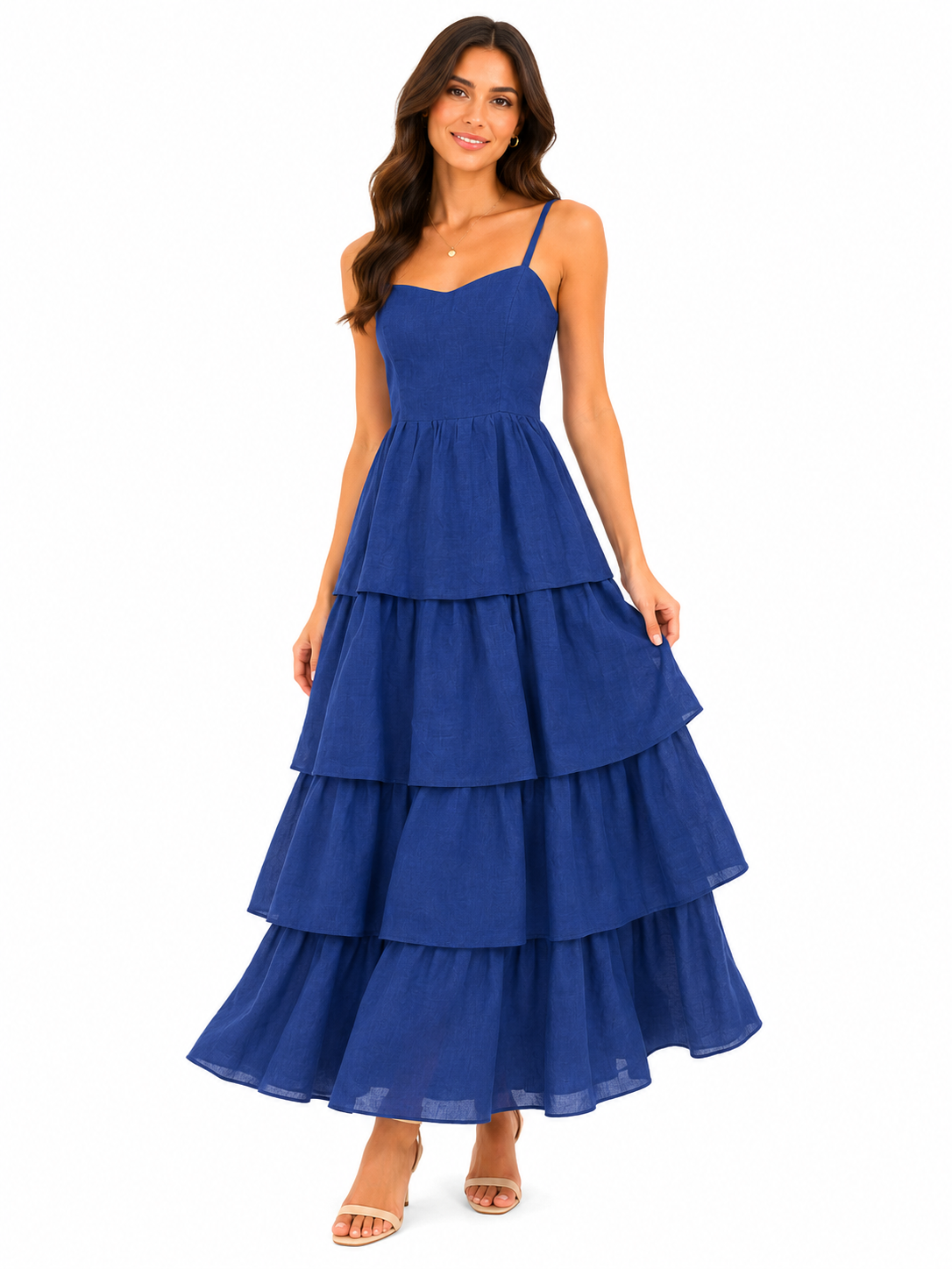Abito Luana in lino blu