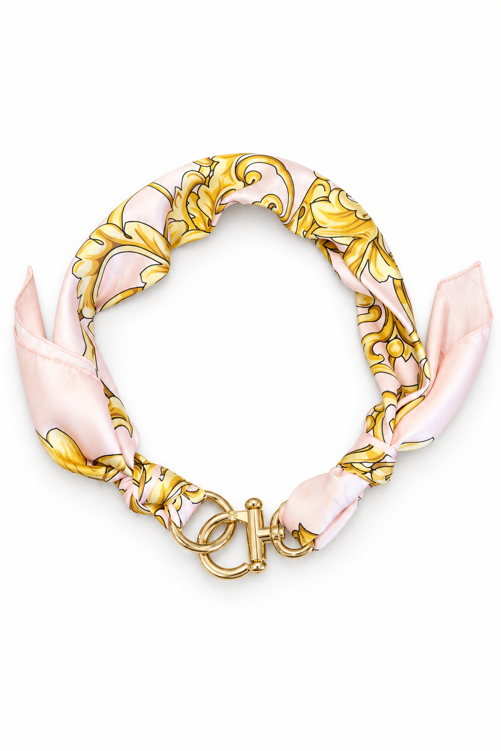 Cintura foulard effetto seta rosa