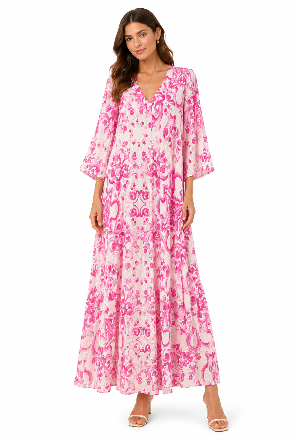 Schräg geschnittenes Leinenkleid Größe M/L mit Gürtel