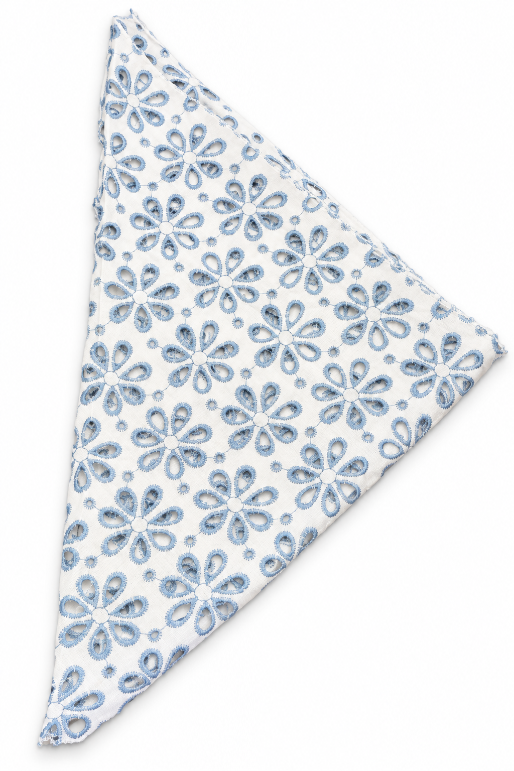 Bandana in cotone ricamo blu